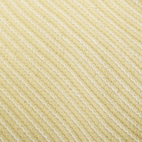 vidaXL Square Shade Sail Beige With Hoop 4x4m 160gr/m²