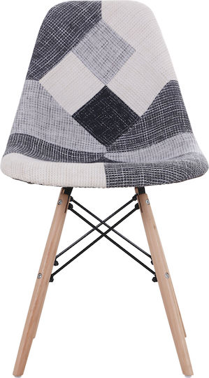 Corylous Dining Room Fabric Chair Gray 51x46x82cm