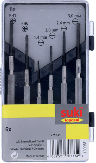 Suki Σετ 6 Κατσαβίδια Ακριβείας