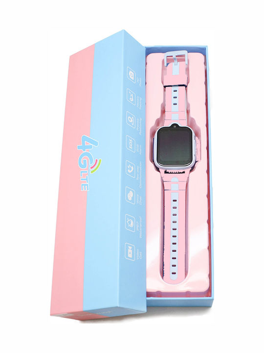 Technovo Ceas digital pentru copii cu GPS și curea din cauciuc/plastic Roz