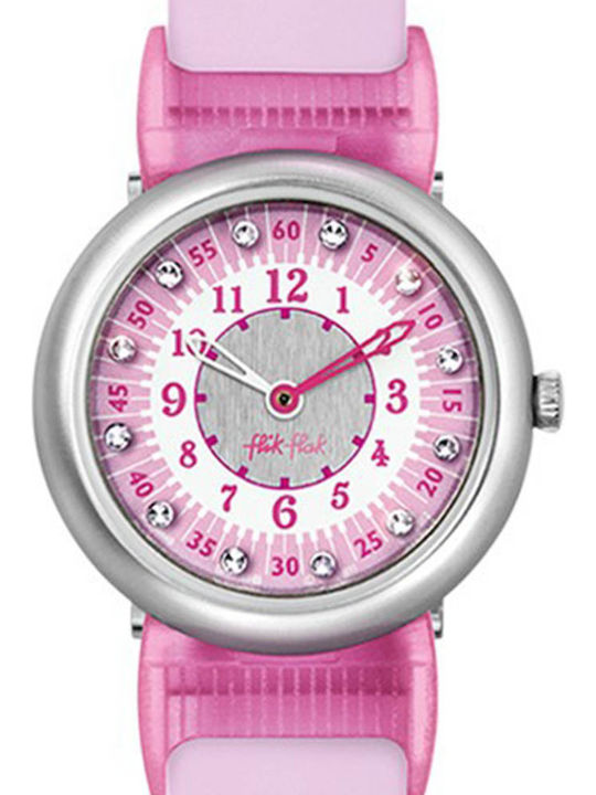 FlikFlak Παιδικό Αναλογικό Ρολόι Shaped On Pink Ροζ