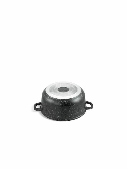 Edenberg Pots Set of Aluminum with Stone Coating Black 6pcs