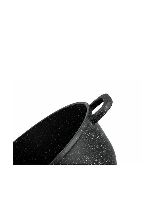 Edenberg Pots Set of Aluminum with Stone Coating Black 6pcs