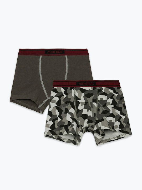 Minerva Camo Παιδικό Σετ με Μποξεράκια Χακί 2τμχ