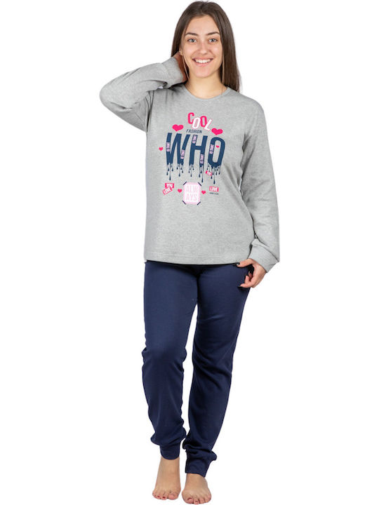 Nina Club Kinder-Nachtwäsche Winter Grau Cool Fashion