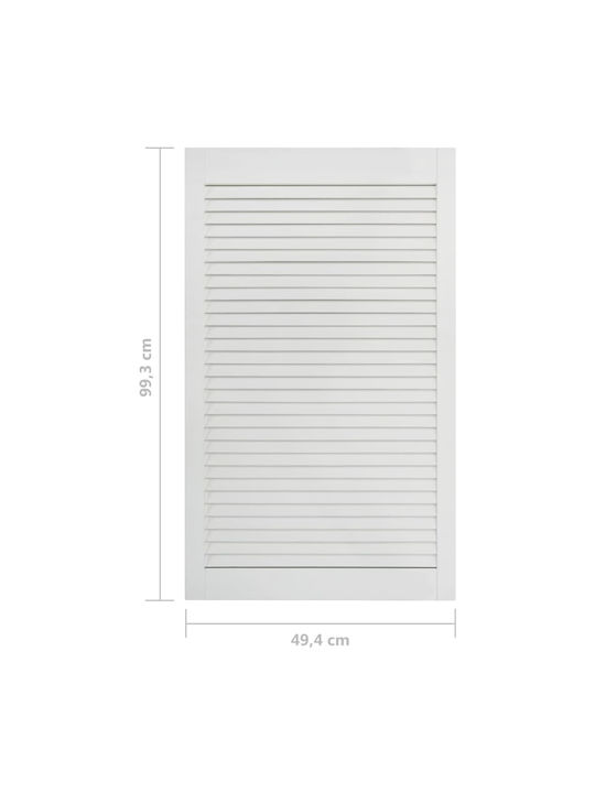 vidaXL Rectangular Bookcase Door made of Solid Wood in White Color 99.3x49.4cm 151172 1pcs