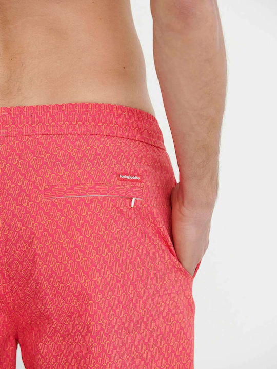 Men's Swimwear Shorts Fuchsia with Patterns