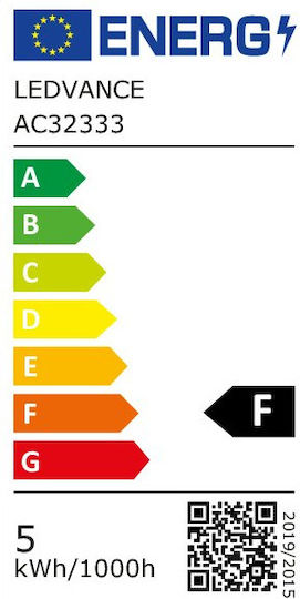 Ledvance LED Bulb 4.8W for Socket E27 and Shape A60 Warm White 470lm Dimmable