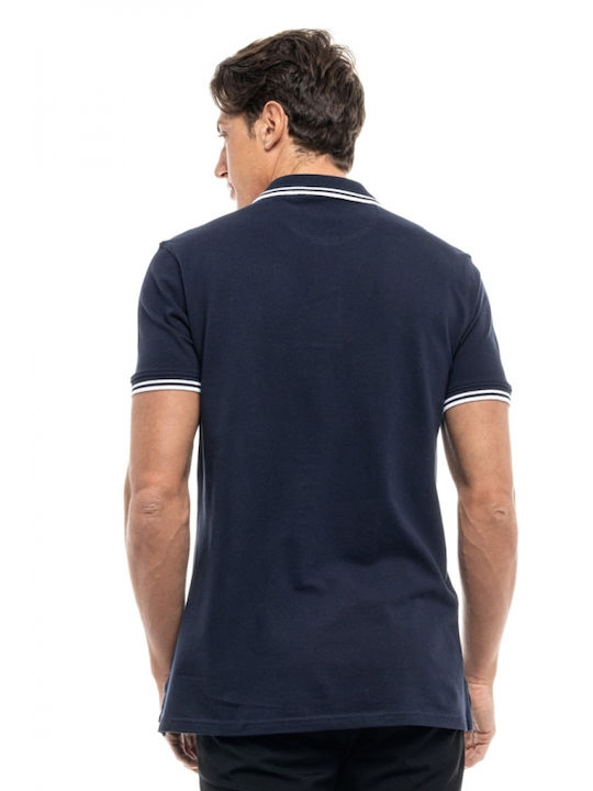 Splendid Men's Short Sleeve Blouse Polo Navy Blue