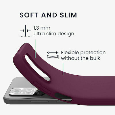 KWmobile Silicone Back Cover Bordeaux Violet (Redmi Note 11 / 11S 4G)