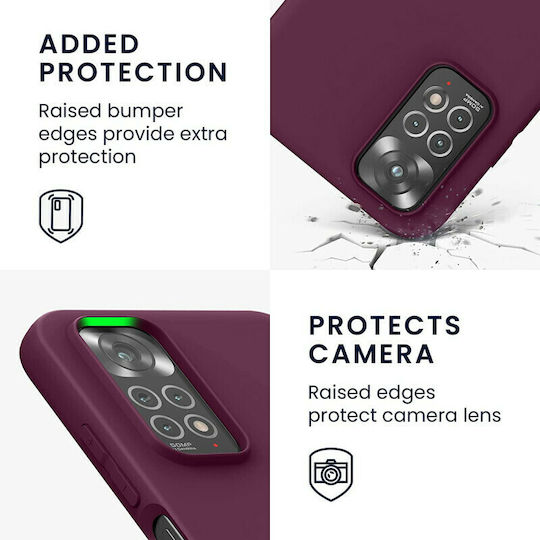 KWmobile Back Cover Silicone Bordeaux Violet (Redmi Note 11 / 11S 4G)