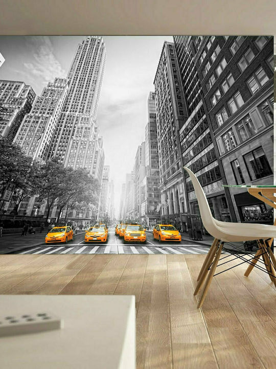 Fototapet de Perete 100x70cm New York - Yellow Taxis Tesatura Gri