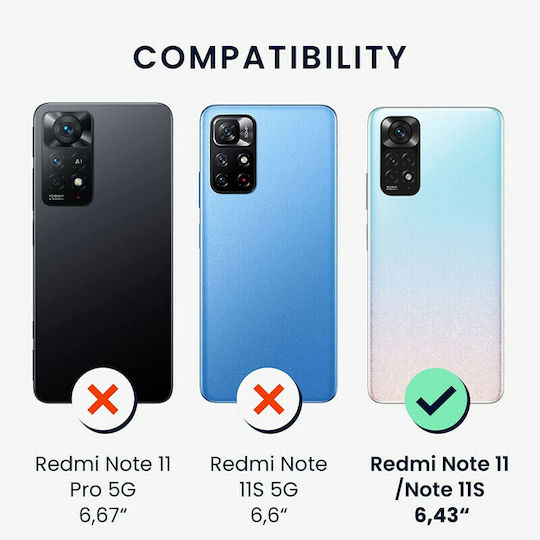 KWmobile Back Cover Silicone 1.3mm Blue Green (Redmi Note 11 / 11S 4G)