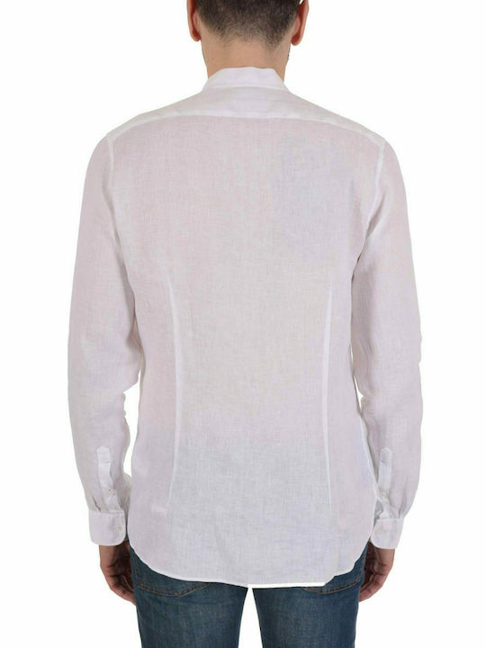 Michael Kors Men's Shirt Long Sleeve Linen White