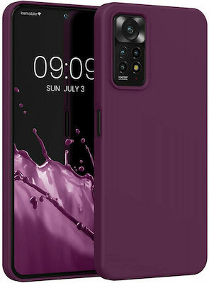 KWmobile Rubberized Coperta din spate Silicon Bordeaux Purple (Redmi Note 11 Pro) 57373.187