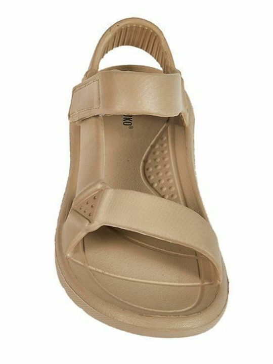 Women's Flat Sandals Sporty in Beige Color