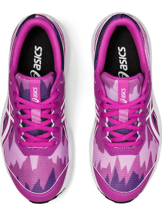 Contend 8 Print Gs Kids Sports Shoes Running with Laces Purple