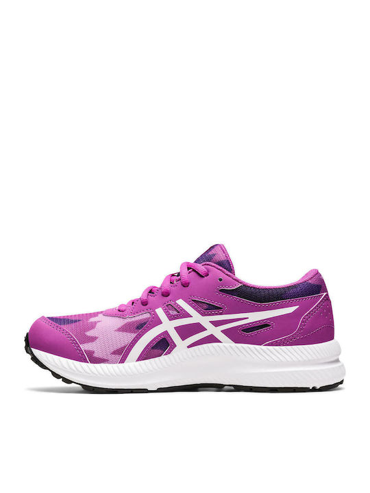 Contend 8 Print Gs Kids Sports Shoes Running with Laces Purple
