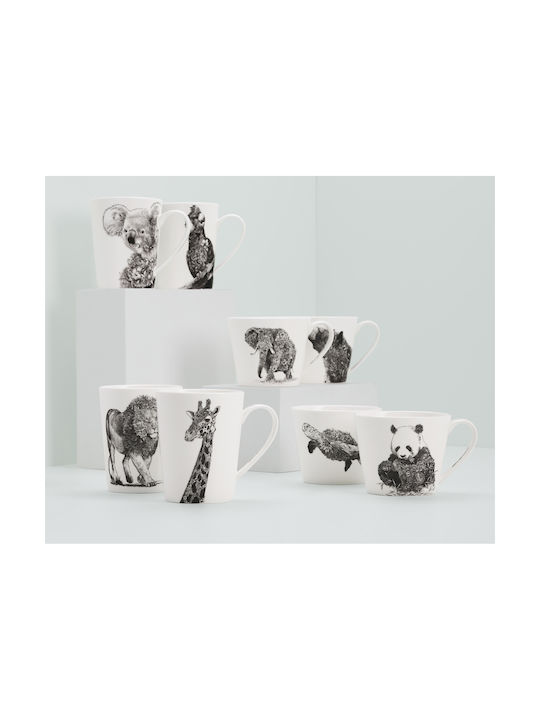 Maxwell & Williams African Elephant Tasse Keramik Weiß 450ml 1Stück