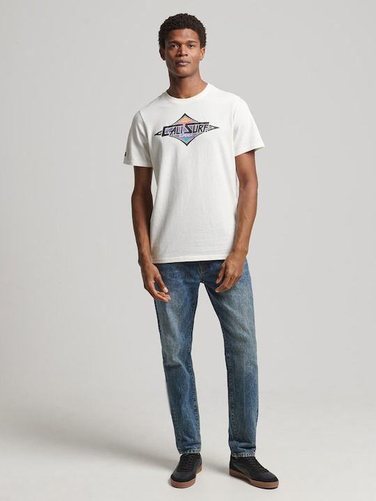 Superdry Flash Vintage Cali T-shirt Λευκό