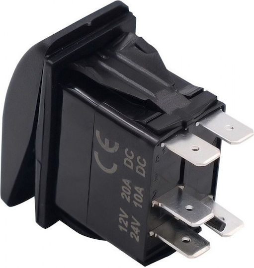 Διακόπτης On/Off Αυτοκινήτου 12V-24V για 5pin Μαύρο