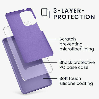 KWmobile Rubberized Silicone Back Cover Violet Purple (Galaxy A53)