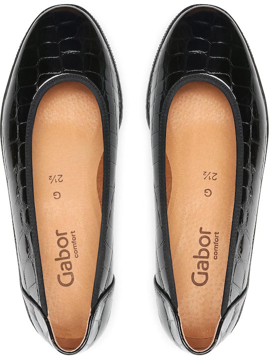 Leather Ballerinas Black
