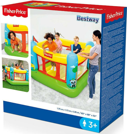Fisher Price Inflatable Bouncetastic Castle with Trampoline for 3+ Years