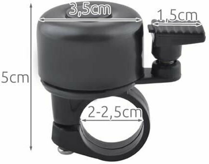 Trizand Clopot de bicicletă Negru cu montare pe ghidon