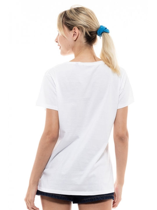 Splendid Γυναικείο T-shirt Λευκό με Στάμπα