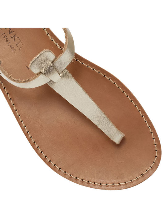 Women's Climatsakis sandals with heel strap in gold 536