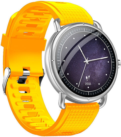 DAS.4 SG65 Smartwatch με Παλμογράφο (Black/Yellow)