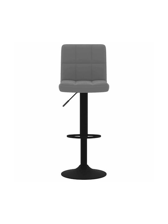 Stool Bar with Back & Adjustable Height Dark Grey 2pcs 40x47x90-111cm