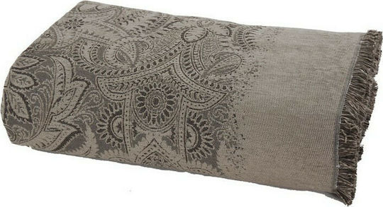 Nef-Nef Homeware Rouen Ριχτάρι Διθέσιου Καναπέ Ζακάρ 170x250εκ. Beige