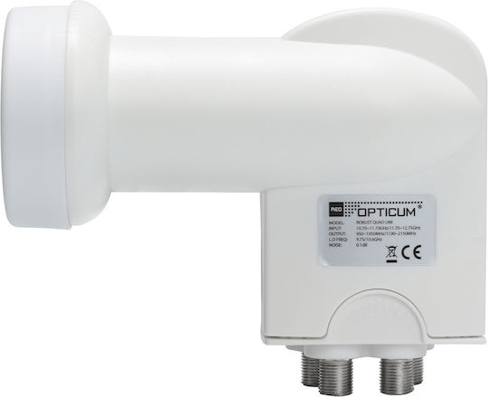 Opticum Robust LNB Quad (4 Εξόδων) με Χαμηλό Όριο Θορύβου 0.1dB