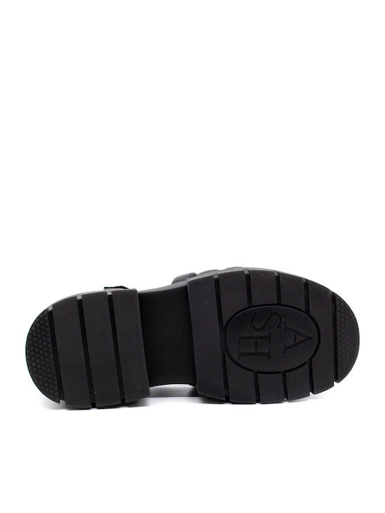 Sirena Combo Leder Sandalen Schwarz