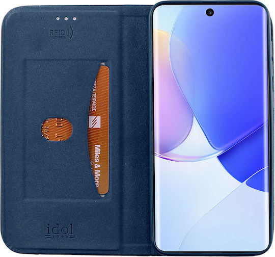 Idol 1991 Elite Anti-RFID Книга Изкуствена кожа Син (Xiaomi Mi 10 Lite)
