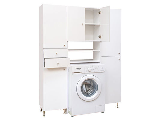 Badezimmersäule Boden H40xB35xH184cm Weiß