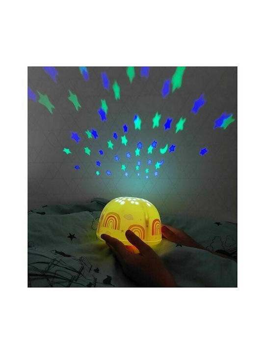 A Little Lovely Company Kinderprojektorlampe mit Sternenprojektion mit Farbwechsel Gelb