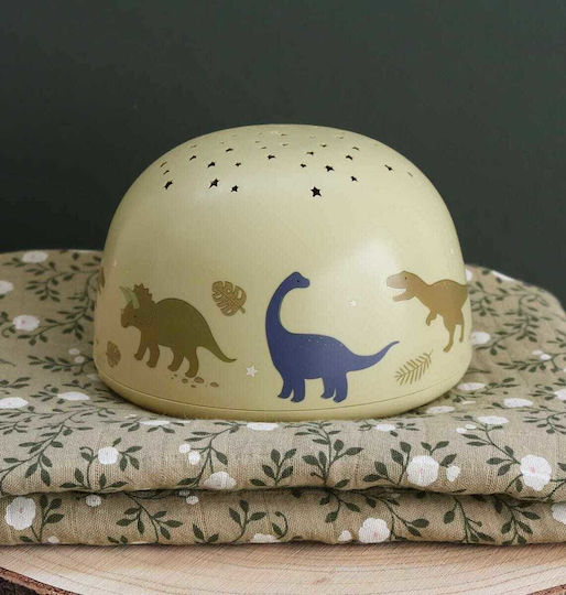A Little Lovely Company Kids Projector Lamp with Star Projection with Color Changes Yellow