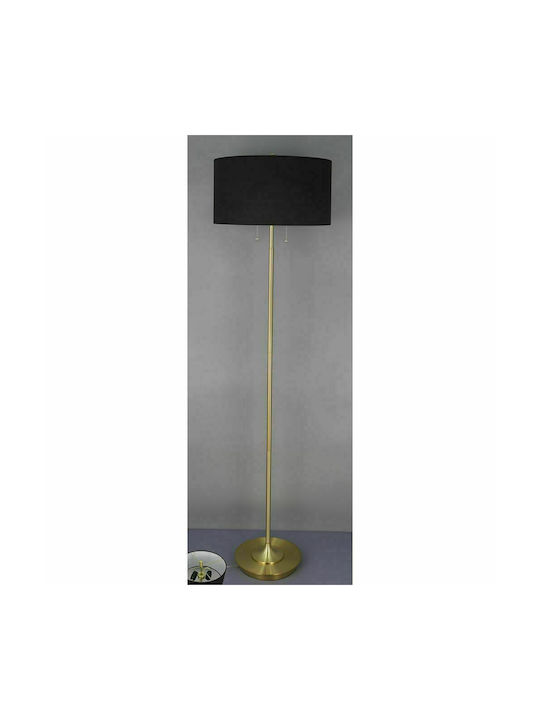 Iliadis Floor Lamp H165xW45cm. with Socket for Bulb E27 Black