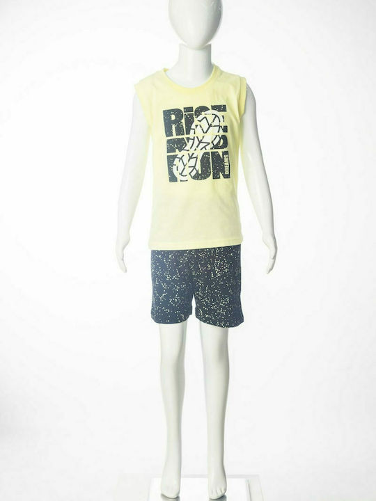 Dreams by Joyce Y Set Top & Bottom Kids Summer Pyjamas Yellow