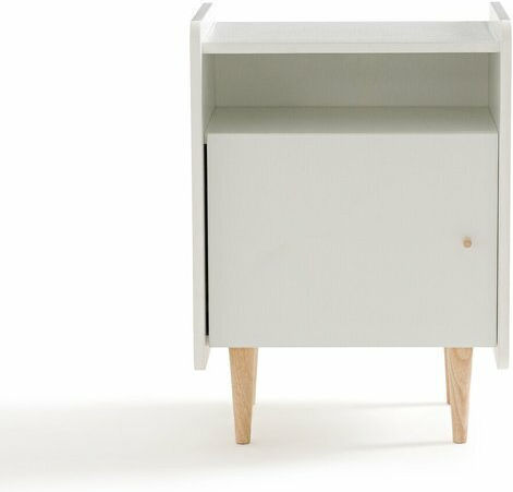 Zag Kinder Nachttisch Hölzernes Weiß 43.5x35x60cm