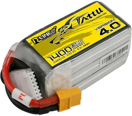 Tattu R-Line V4 Baterie Li-Po 22.2V 1400mAh 130C 6S XT60 pentru Dronă