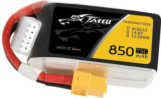 Tattu UAV Classic Μπαταρία Li-Po 14.8V 850mAh 75C 4S XT60 για Τηλεκατευθυνόμενο
