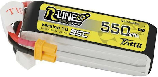 Tattu R-Line Li-Po Batterie 14.8V 550mAh 95C 4S XT30 für Drone