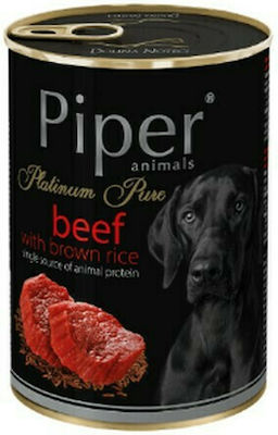 Dolina Noteci Piper Platinum Pure Canned Wet Dog Food with Calf and Rice 1 x 400gr