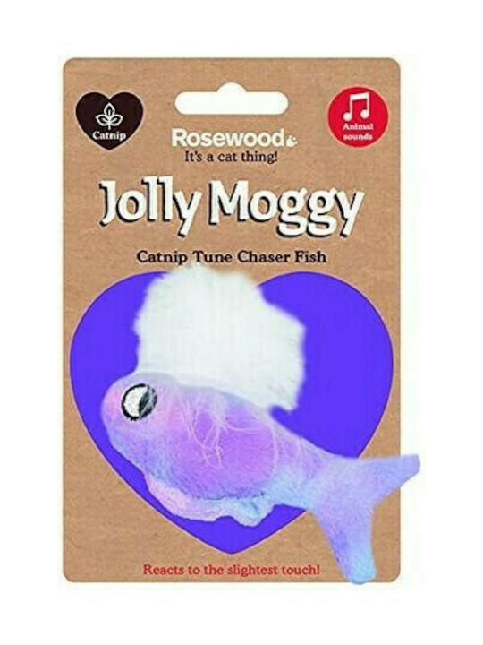 Rosewood Jolly Moggy Katzenspielzeug mit Katzenminze Katzenminze Melodie Verfolger Fisch 11207