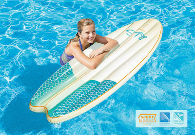 Intex Inflatable Swimming Board 178x69cm White Surf’s Up Mats 58152
