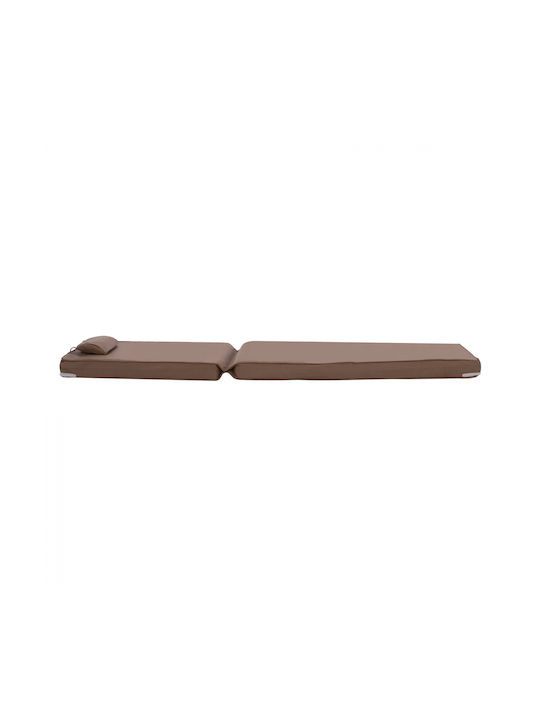 HomeMarkt Sunbed Cushion with Backrest Sifnos Brown 194x70cm